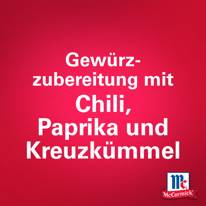 McCormick GewA?rzzubereitung mit Chili, Paprika und KreuzkA?mmel.