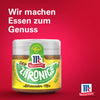 McCormick's Der Zitronige GewA?rz wird in einer Werbung mit dem Slogan Wir machen Essen zum Genuss vorgestellt.