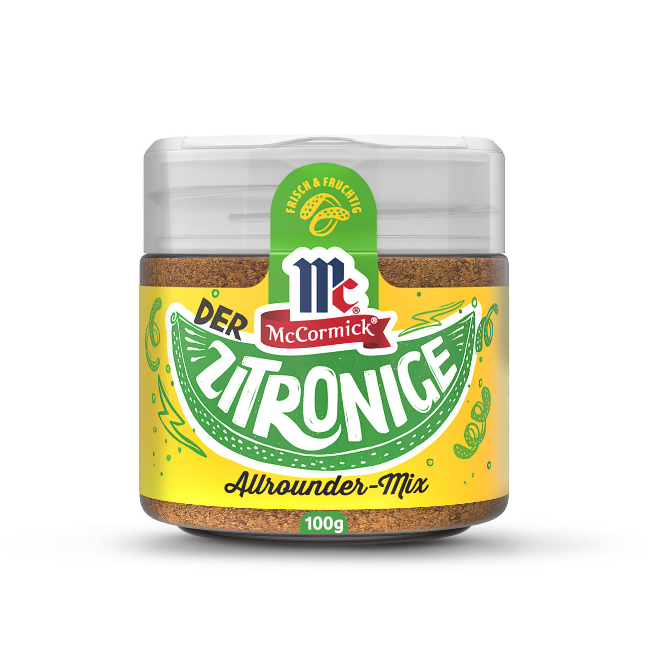 Ein Glas McCormick Zitronice Zitronenschalen-GewA?rz.