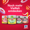 McCormick GewA?rze werden vor einem roten Hintergrund mit dem Text Noch mehr Vielfalt entdecken angezeigt.