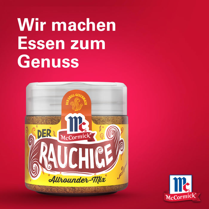 McCormick's Rauchice GewA?rzmischung wird mit dem Slogan Wir machen Essen zum Genuss beworben.