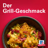 Eine SchA?ssel mit Mac and Cheese mit Speck und Schnittlauch, mit dem McCormick-Logo, die fA?r Grillgeschmack wirbt.