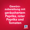 McCormick GewA?rzzubereitung mit gerA?uchertem Paprika, rotem Paprika und Tomaten.