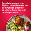 McCormick's Produkt zum Marinieren von Fleisch oder GemA?se vor dem Grillen oder fA?r kA?stliche Pommes mit rauchiger Note.