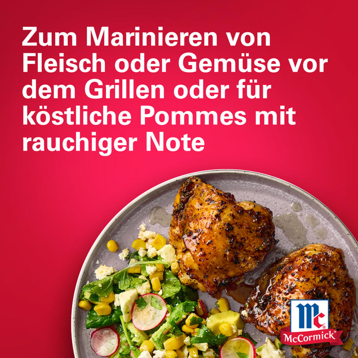 McCormick's Produkt zum Marinieren von Fleisch oder GemA?se vor dem Grillen oder fA?r kA?stliche Pommes mit rauchiger Note.
