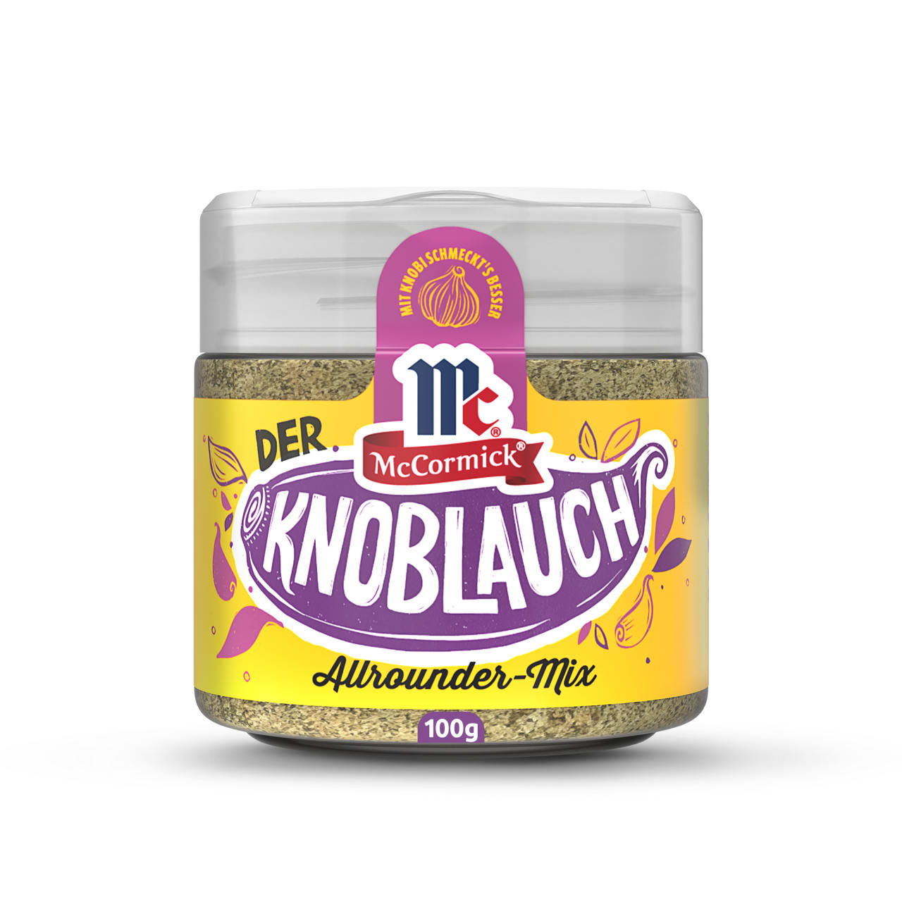 Ein BehA?lter mit McCormick Der Knoblauch KnoblauchgewA?rz.