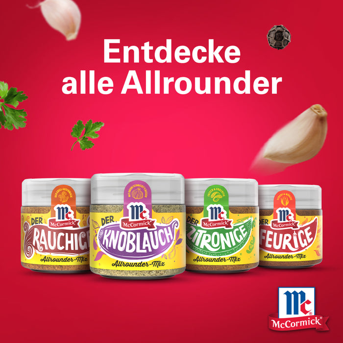 McCormick GewA?rze werden in einer Werbung mit dem Text Entdecke alle Allrounder vorgestellt.