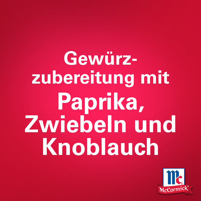 Roter Hintergrund mit weißem Text in deutscher Sprache und McCormick-Logo