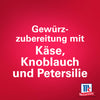 McCormick GewA?rzzubereitung mit KA?se, Knoblauch und Petersilie.