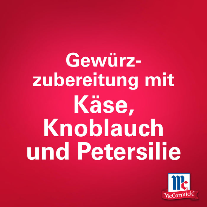 McCormick GewA?rzzubereitung mit KA?se, Knoblauch und Petersilie.
