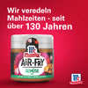 McCormick Air Fryer GemA?se GewA?rz wird mit dem Slogan Wir veredeln Mahlzeiten seit A?ber 130 Jahren beworben.