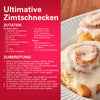 Diese deutsche Rezeptkarte für ultimative Zimtschnecken führt Srpet Cinnamon Gd X06-Ge als Hauptzutat für die Füllung und den Teig auf.